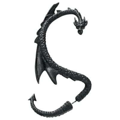 Image of Alchemy Gothic Dragon Lure Women Pewter Ear Stud