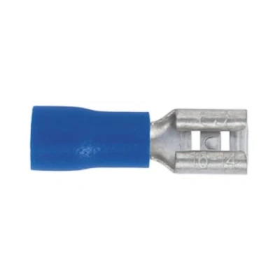 Image of Sealey Push On Terminal 4.8mm Female Blue Pack of 100