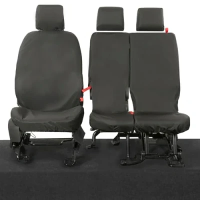 Image of UK Custom Covers Tailored Front Seat To Fit Ford Transit Connect (2014 Onwards) Black TRADE119B