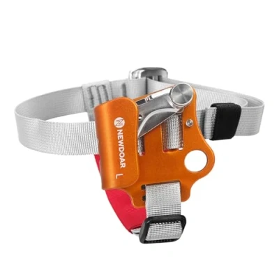 Image of NewDoar Foot Ascender Riser Rock Climbing Mountaineering Equipment Device Orange Left