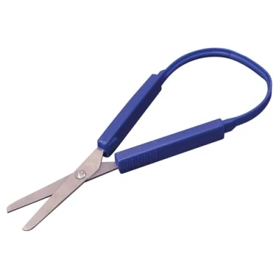 Image of Aidapt Easy grip Loop Scissors Ideal for users with weakened and limited dexterity to Hold Rounded Head Automatically open when pressure is released