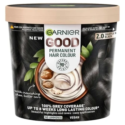 Image of Garnier GOOD Permanent Hair Dye, 2.0 Truffle Soft Black