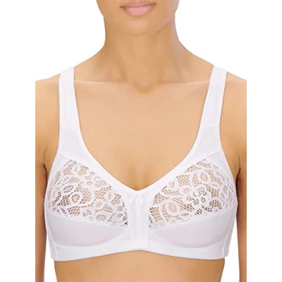 Image of Naturana Women Soft Cup Bra Non wired Everyday Bra, White, 40C (Manufacturer Size: 105C)