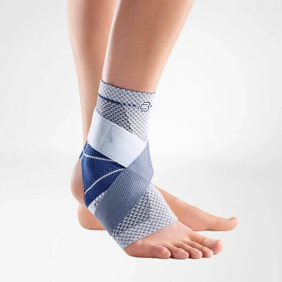 Image of Bauerfeind Ankle bandage MalleoTrain S open heel Titanium, Size 3 Left