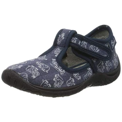 Image of Beck Safari Hi Top Slippers, Blue (Blue 34), 6 UK Child