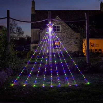 Image of 3m Shooting Christmas Star Light LED Decoration in Multi Coloured