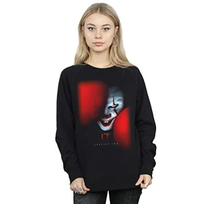 Image of Absolute Cult It Chapter 2 Women&#039;s Pennywise Poster Sweatshirt Black Small