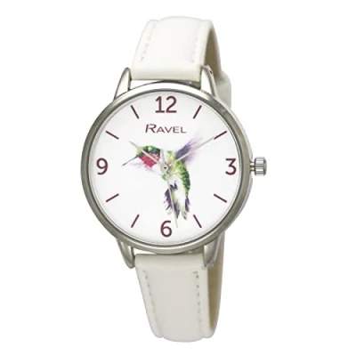 Image of Ravel Women&#039;s Hummingbird Fashion Watch Analogue Quartz RF010.4 White