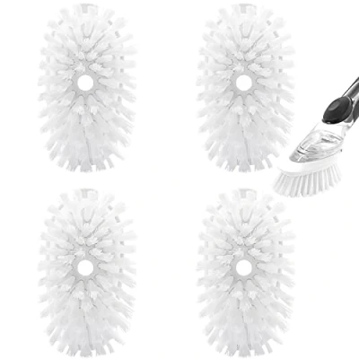 Image of Brush Refills for OXO Dish 4 Pack Cleaning Soap Dispensing Head Replacement Scrubber (White)