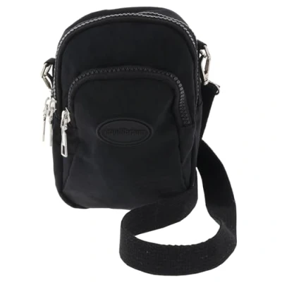 Image of Equilibrium Chic Cross Body Bag with Zip and Detachable Strap Design Blue, Pink or Black Silver Hardware (Black)