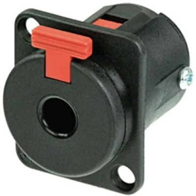 Image of Neutrik NJ3FP6C B Stereo or Balanced TRS Jack Chassis Panel Mount. Gold Contacts