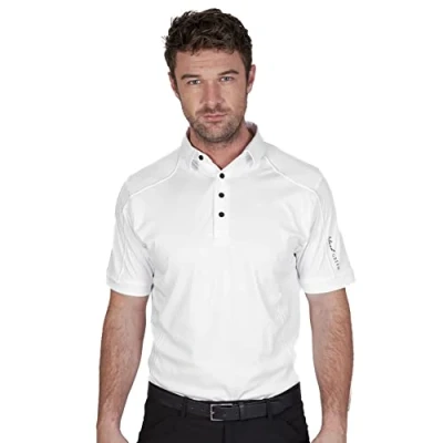 Image of Island GREEN Mens 4 Button CoolPass Polo Shirt Black L