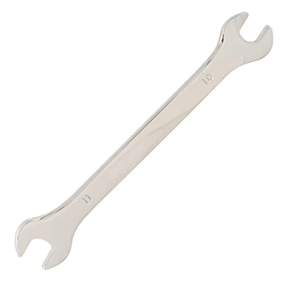 Image of Dapetz ® Double Open End Spanner 10/11mm Wrench Mirror Polished Chrome Plated Thin Flat Metric for Use Under Limited and Narrow Space Conditions