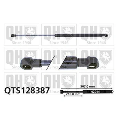 Image of 46420780 Tailgate strut QUINTON HAZELL QTS128387 420N 507mm SUZUKI: Splash Hatchback, VAUXHALL: Agila Mk2