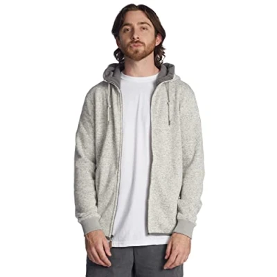 Image of Quiksilver Keller Zip Up Hoodie for Men S Grey