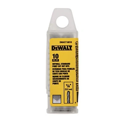 Image of DEWALT DWAST18010 1/8IN DRYWALL STANDARD CUT OUT BIT 10 Pack