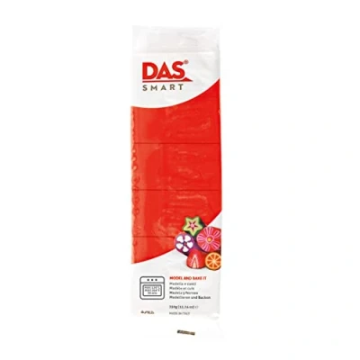 Image of DAS Smart Oven Bake Modelling 350g Clay, Scarlet Red, Ideal for Professionals and Hobbyists