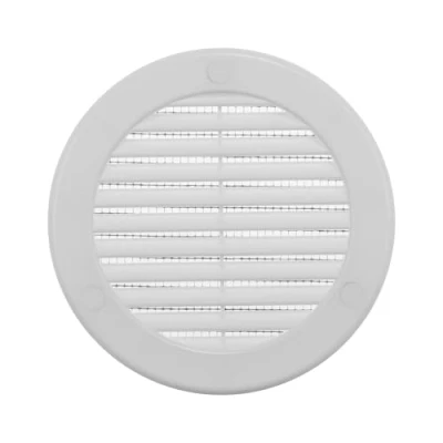 Image of Vent Systems ø100 mm / 4&#039;&#039; Inch White Soffit Cover Round Air Louver Grille Built in Insect Screen HVAC Vents for Bathroom, Home Office, Kitchen