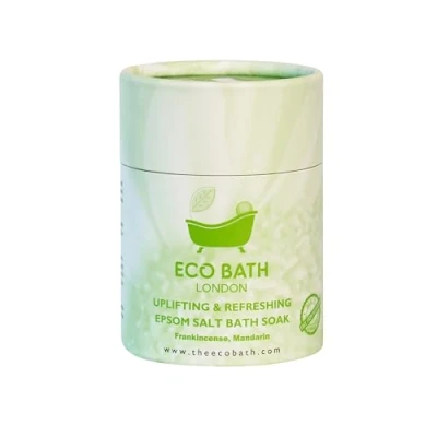 Image of Eco Bath London Uplifting and Refreshing Epsom Salt Soak Tube 250g, Magnesium Infused with Frankincense Mandarin Essential Oils, Salts for