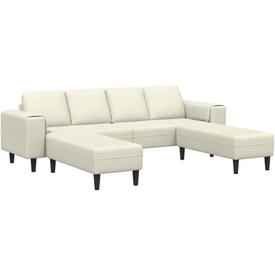 Image of vidaXL Sofa Set 3 pcs Cream Velvet