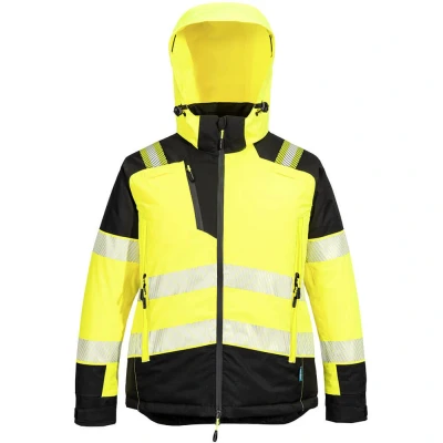 Image of Portwest PW3 Hi Vis Women&#039;s Winter Jacket (T162) Yellow/Black XXL