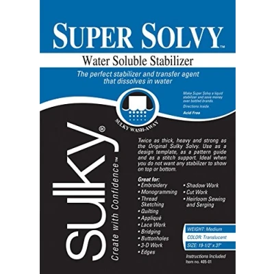 Image of Sulky 19 1/2 x 36 inch Medium Weight Super Solvy Water Soluble Stabilizer