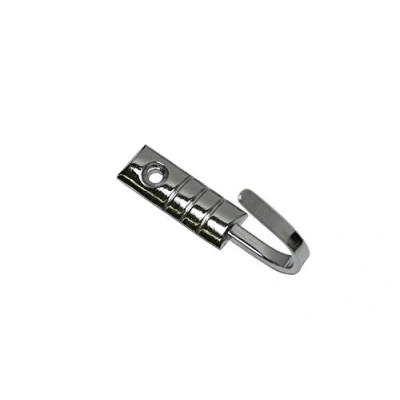 Image of GARDINIA Geo Pair of Tiebacks for Gathering and Draping Light Curtain Fabrics Includes Nails Length 2.5 cm Metal Chrome
