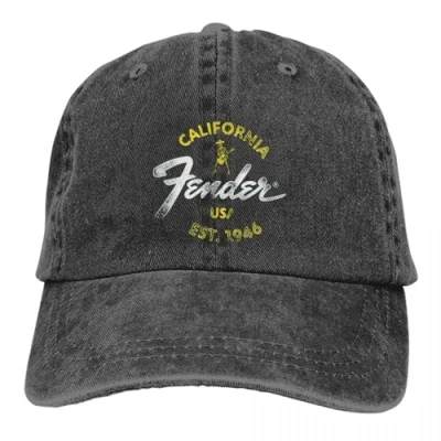 Image of BrAvee Baseball Cap Hip hop Fender The California Merch Unisex Caps Distressed Denim Washed Vintage Outdoor Summer Snapback Birthday Gift Christmas Hat