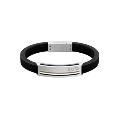 Image of BOSS Jewelry Men&#039;s SARKIS A Collection Silicone Bracelet 1580364M