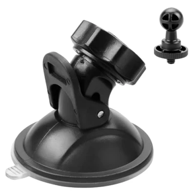 Image of GLADFRESIT Car Dash Cam Mount bracket, Vehicle Video Recorder Suction Cup Holder with 360 Degree View for Driving DVR Camera Camcorder GPS