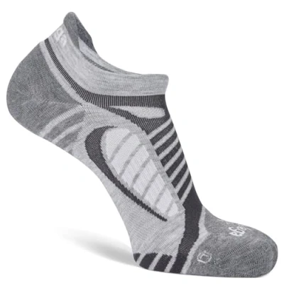 Image of Balega Ultralight Lightweight Performance Crew Athletic Running Socks for Men and Women (1 Pair), Grey/White, Medium