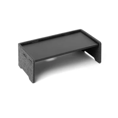Image of Durable Premium Felt Monitor and Laptop Stand Height Adjustable Shelf Made of 60 Percent Recycled PET Grey