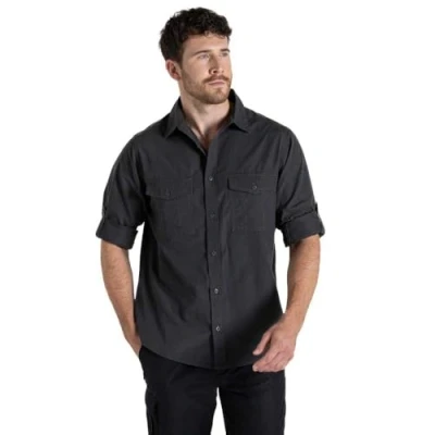 Image of Craghoppers Mens Expert Kiwi Long Sleeved Shirt, Carbon Grey, Size M