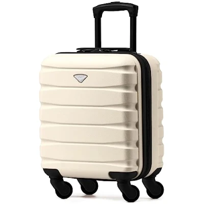 Image of Flight Knight Lightweight 4 Wheel ABS Hard Case Suitcases Cabin Carry On Hand Luggage Approved for Over 100 Airlines Including British Airways, Ryanair &amp; easyJet Free 45x36x20cm
