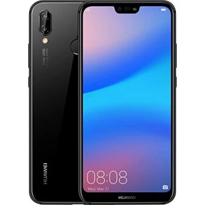 Image of HUAWEI P20 Lite 5.84 &quot;FHD + Display, Unlocked 4G LTE Dual SIM gsm Smartphone Factory Ane LX3 International Model No 32GB 4GB RAM Midnight Black