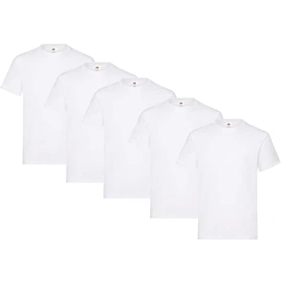 Image of Fruit of the Loom Men&#039;s T Shirt, Heavy Cotton, M, L, XL, XXL, 3XL, Various Colour Sets, Pack 5, XL