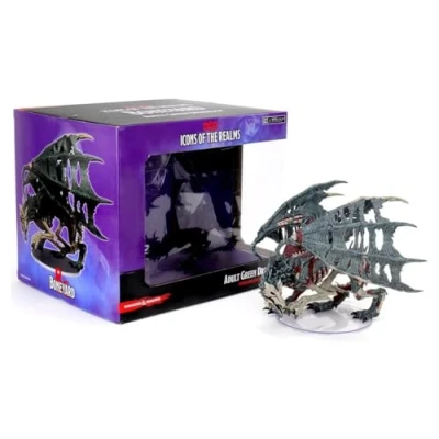 Image of WizKids Dungeons and Dragons Icons of the Realms Boneyard, Adult Green Dracolich, DnD Miniatures