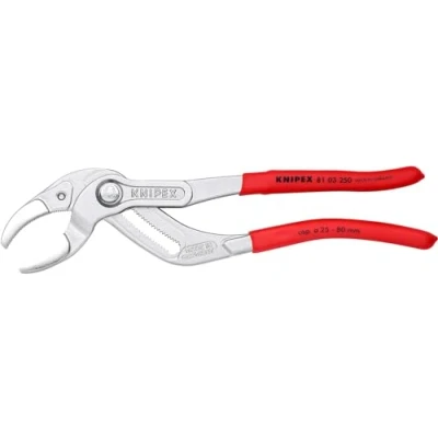 Image of Knipex Siphon and Connector Pliers chrome plated, with non slip plastic coating 250 mm 81 03