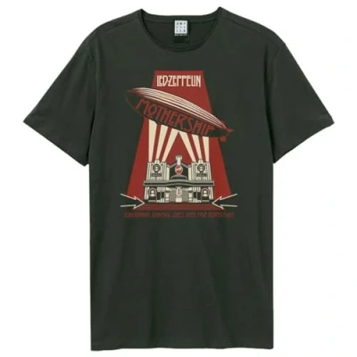 Image of Amplified Unisex Adult Mothership Led Zeppelin T Shirt (L) (Charcoal)