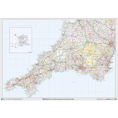 Image of Postcode Sector Map (S1) South West England Wall Paper