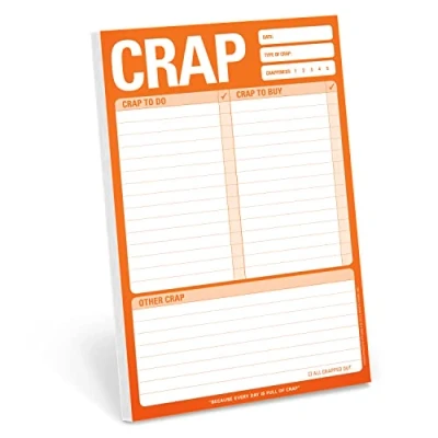 Image of Knock Crap Pad, To Do List Note 6 x 9 inches