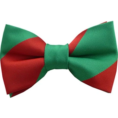 Image of Royal Pioneer Corps Red &amp; Green Stripe Regimental Bow Tie