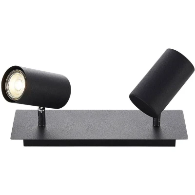 Image of Lindby downlight Joffrey, 31 cm, 2 bulb, black