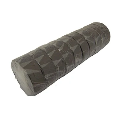Image of 7x TECNIKS Pack of 10 Black PVC Tape 19mm x 33m T3