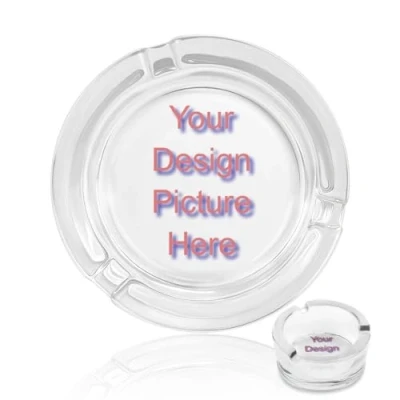 Image of GDJSMIN Custom DIY Picture ashtrays made of glass for household and catering cigarettes smoking collectors table ashtrays, YLCT 3D7u7w23