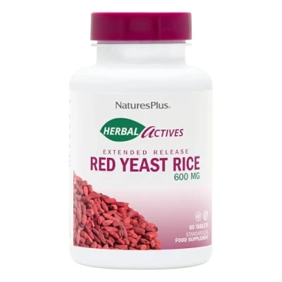 Image of NaturesPlus Herbal Actives Red Yeast Rice Tablets 600 mg Extended Release Supplement Vegetarian, Gluten Free 60