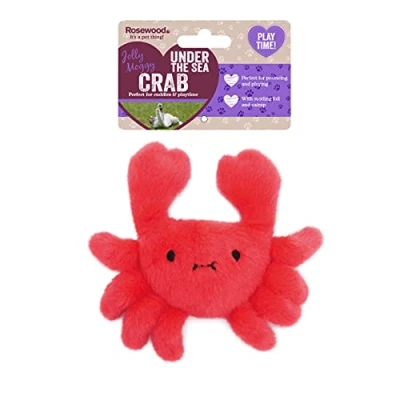 Image of Rosewood Jolly Moggy Under the Sea Plush Crab Cat Toy