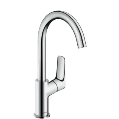 Image of hansgrohe 71131000 Logis Basin tap 210, Swivel, Without Waste, Chrome, spout Height 210 mm
