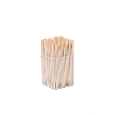 Image of Fackelmann Lot x 2 boîtes 57649 Plastic Barrels of 300 Wooden Toothpicks 6.5 cm, Wood