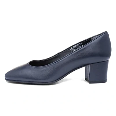 Image of Hush Puppies Women&#039;s Anna Closed Toe Heels, Blue (Navy Navy), 4 UK